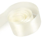 Ivory - Luscious Satin (Wired Edge) Ribbon - 1-1/2" x 50 Yards