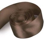 Brown - Luscious Satin (Wired Edge) Ribbon - 2-1/4" x 50 Yards