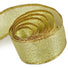 Metallic Gold - Luster Satin (Wired Edge) Ribbon - 2-1/4" x 50 Yards