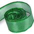 Metallic Green - Luster Satin (Wired Edge) Ribbon - 2-1/4" x 50 Yards