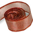Metallic Red - Luster Satin (Wired Edge) Ribbon - 2-1/4" x 50 Yards
