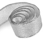 Metallic Silver - Luster Satin (Wired Edge) Ribbon - 1-1/2" x 50 Yards