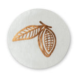 White/Cocoa Pod - Decorative Label - 1" (Dia)