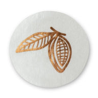 White/Cocoa Pod - Decorative Label - 1" (Dia)