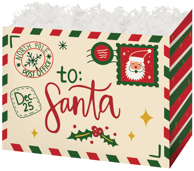 Letters to Santa - Basket Box - 10-1/4 x 6 x 7-1/2"
