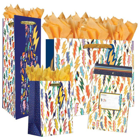 Lightning Gift Bags, Wrapping Paper, & Mailers