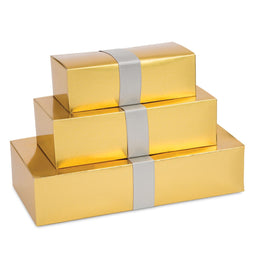 Gold - Folding Candy Box - (1/2 lb) 5-1/2 x 2-3/4 x 1-3/4"