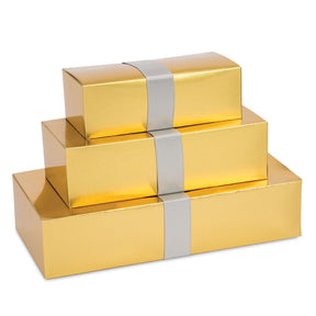 Gold - Folding Candy Box - (1/2 lb) 5-1/2 x 2-3/4 x 1-3/4"