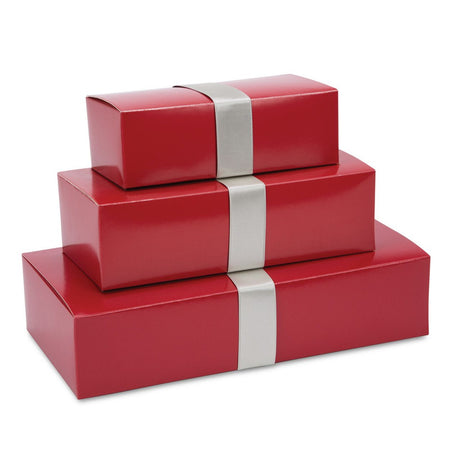 Red - Folding Candy Box - (2 lb) 9 x 4-1/2 x 2"