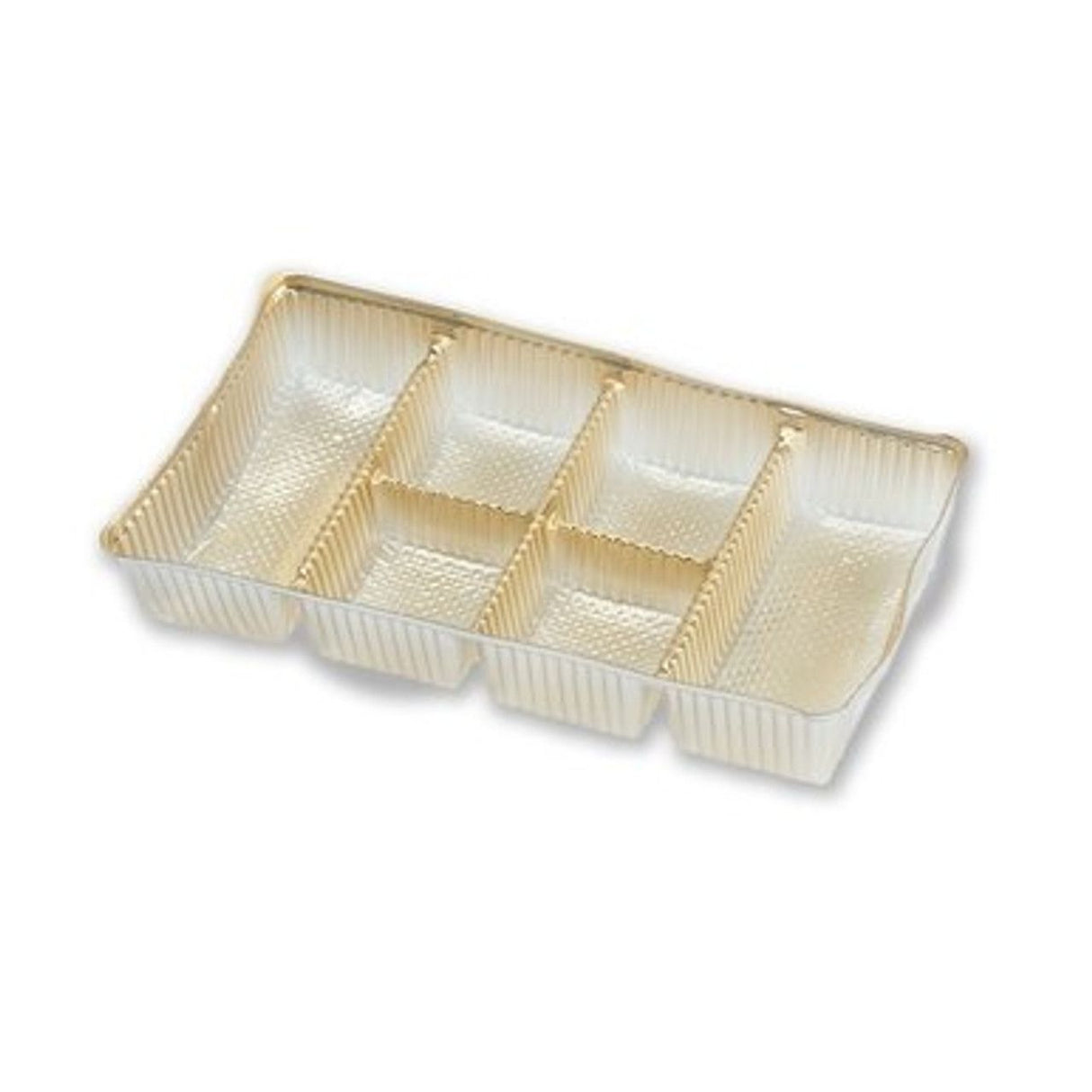 Gold - Ballotin Candy Tray - (1/2 lb) 6-1/4 x 3-1/2 x 1"