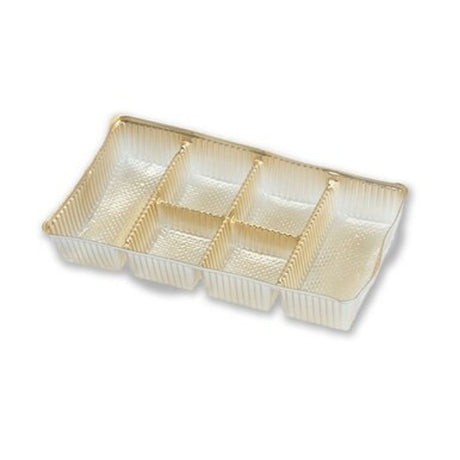 Gold - Ballotin Candy Tray - (1/2 lb) 6-1/4 x 3-1/2 x 1"