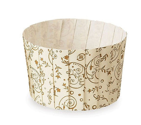 Brown Blossom - Pleated Muffin Cup - (6.8 oz) 2.6 Dia. x 2.0" H