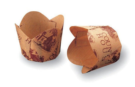 Country House Brown - Tulip Cup - (3.4 oz) 2.0 Dia. x 2.0" H