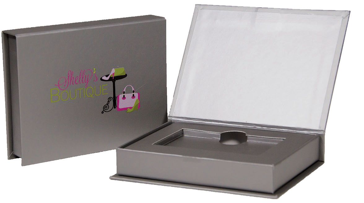 Pewter - Soft Touch Magnetic Gift Card Boxes - 4-7/8 x 3-7/8 x 7/8"