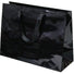 Black Gloss - Grosgrain Ribbon Handle Gift Bag - 12-1/2 x 4-1/2 x 9"
