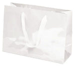 White Gloss - Grosgrain Ribbon Handle Gift Bag - 12-1/2 x 4-1/2 x 9"