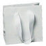 Matte White - Grosgrain Ribbon Handle Gift Bag - 6 x 3 x 6"