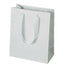 Matte White - Grosgrain Ribbon Handle Gift Bag - 8 x 4 x 10"