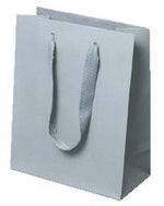 Light Gray - Twill Ribbon Handle Gift Bag - 10 x 5 x 13"