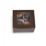 Brown - Ballotin Box - (4 Pc.) 2-5/8 x 2-1/2 x 1-1/4" - w/Window