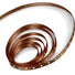 Brown / White Dot - Mercedes Dot Ribbon - 1/8" x 100 Yards