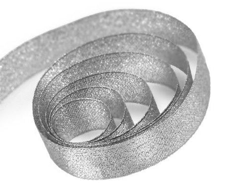 Silver - Metallic Coast Ribbon - 5/8" x 100 Yards
