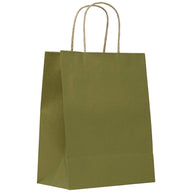 Matte Metallic Gold - Matte Shopping Bags - 8 x 4-3/4 x 10-3/8"