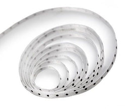 White / Black Mini Dot - Mercedes Dot Ribbon - 1/8" x 100 Yards