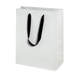 Black Tie - Twill Ribbon Handle Gift Bag - 10 x 5 x 13"