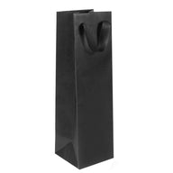 Broadway Black - Twill Ribbon Handle Gift Bag - 4-1/2 x 4-1/2 x 15"