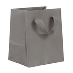 Estate Grey - Twill Ribbon Handle Gift Bag - 5 x 4 x 6"
