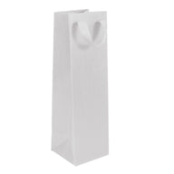 Wall Street White - Twill Ribbon Handle Gift Bag - 4-1/2 x 4-1/2 x 15"