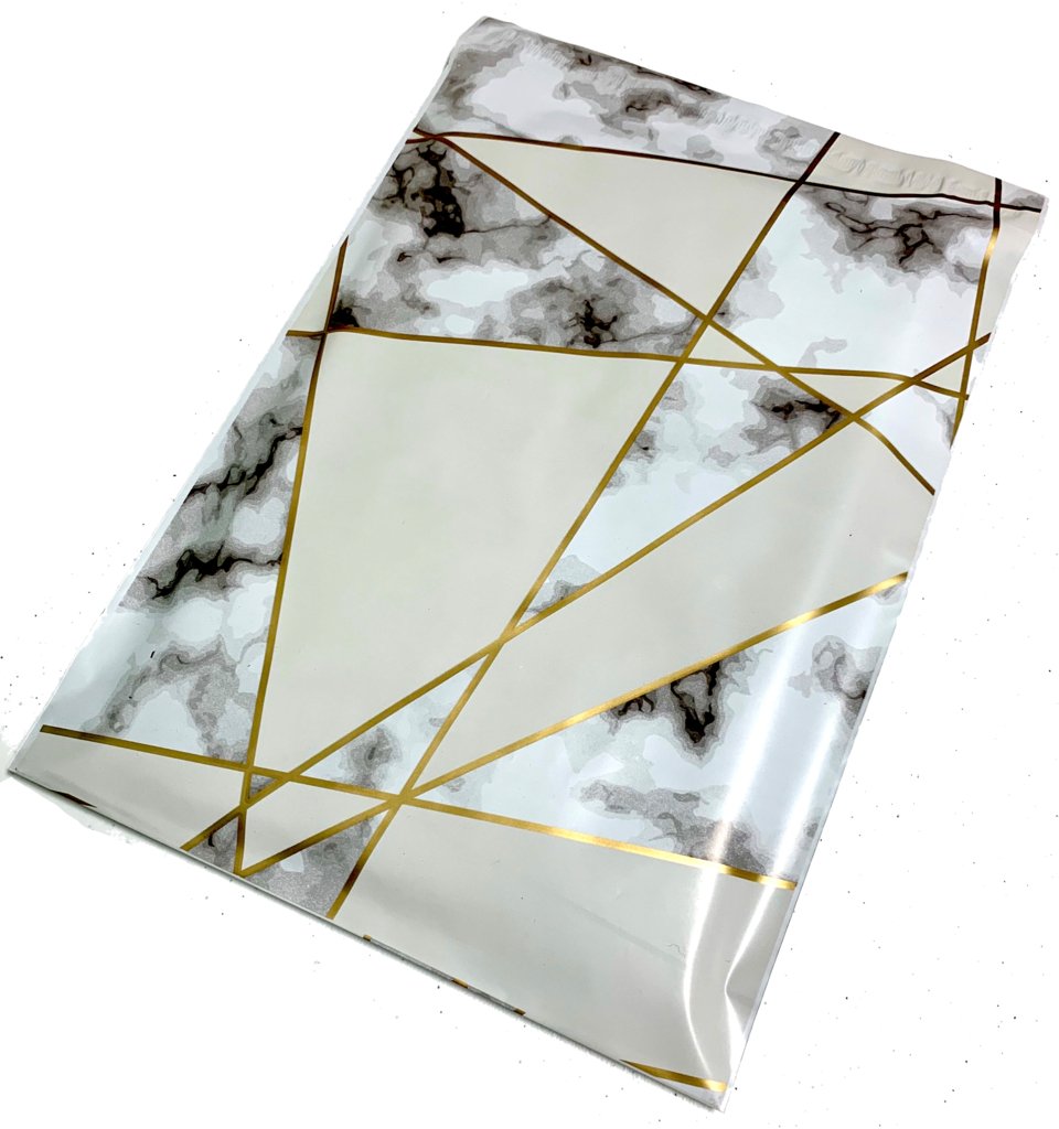 Marble Metallic Poly Mailers Size 10x13 Colorful Shipping Bags