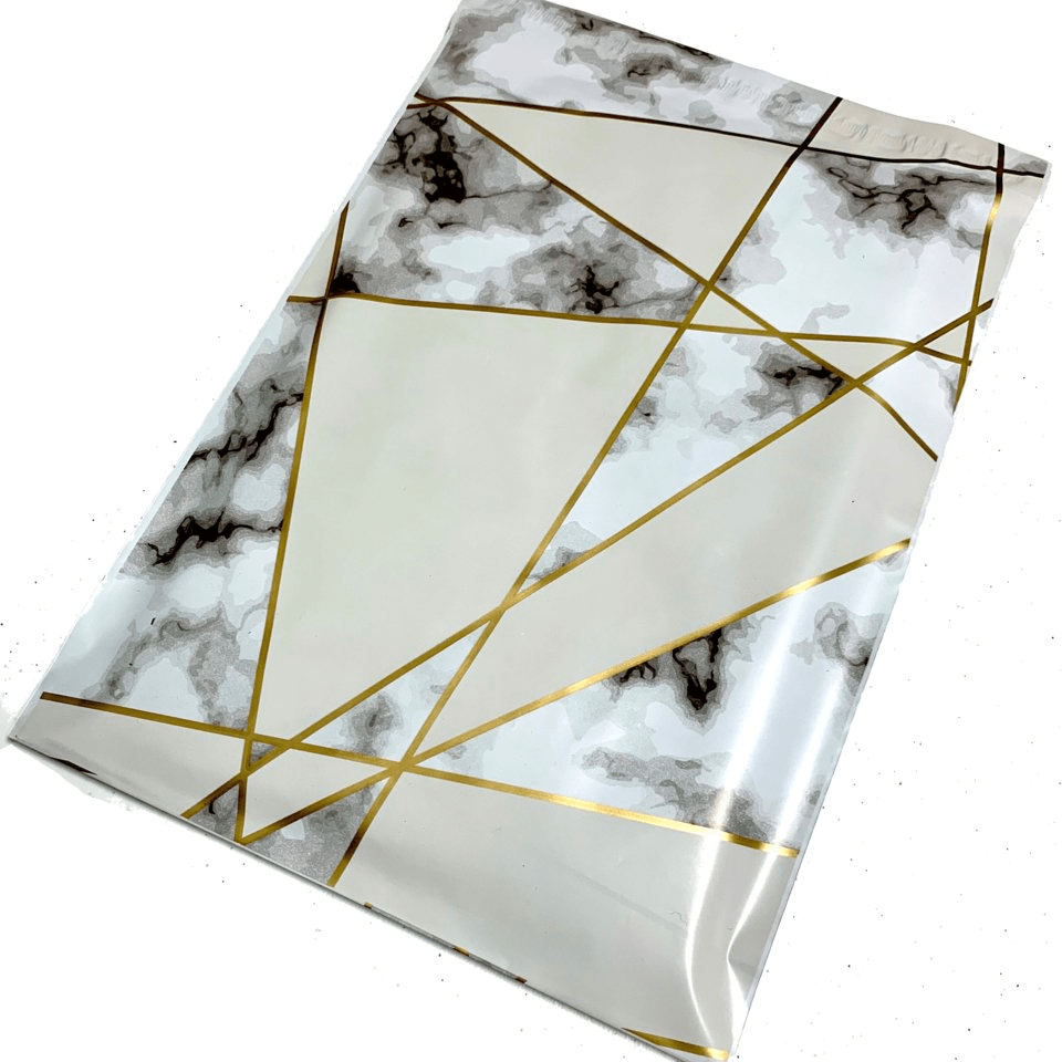 Marble Metallic Poly Mailers Size 10x13 Colorful Shipping Bags