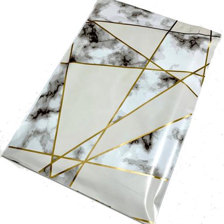 Marble Metallic Poly Mailers Size 10x13 Colorful Shipping Bags