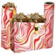 Marbleized Red Gift Bags & Wrapping Paper