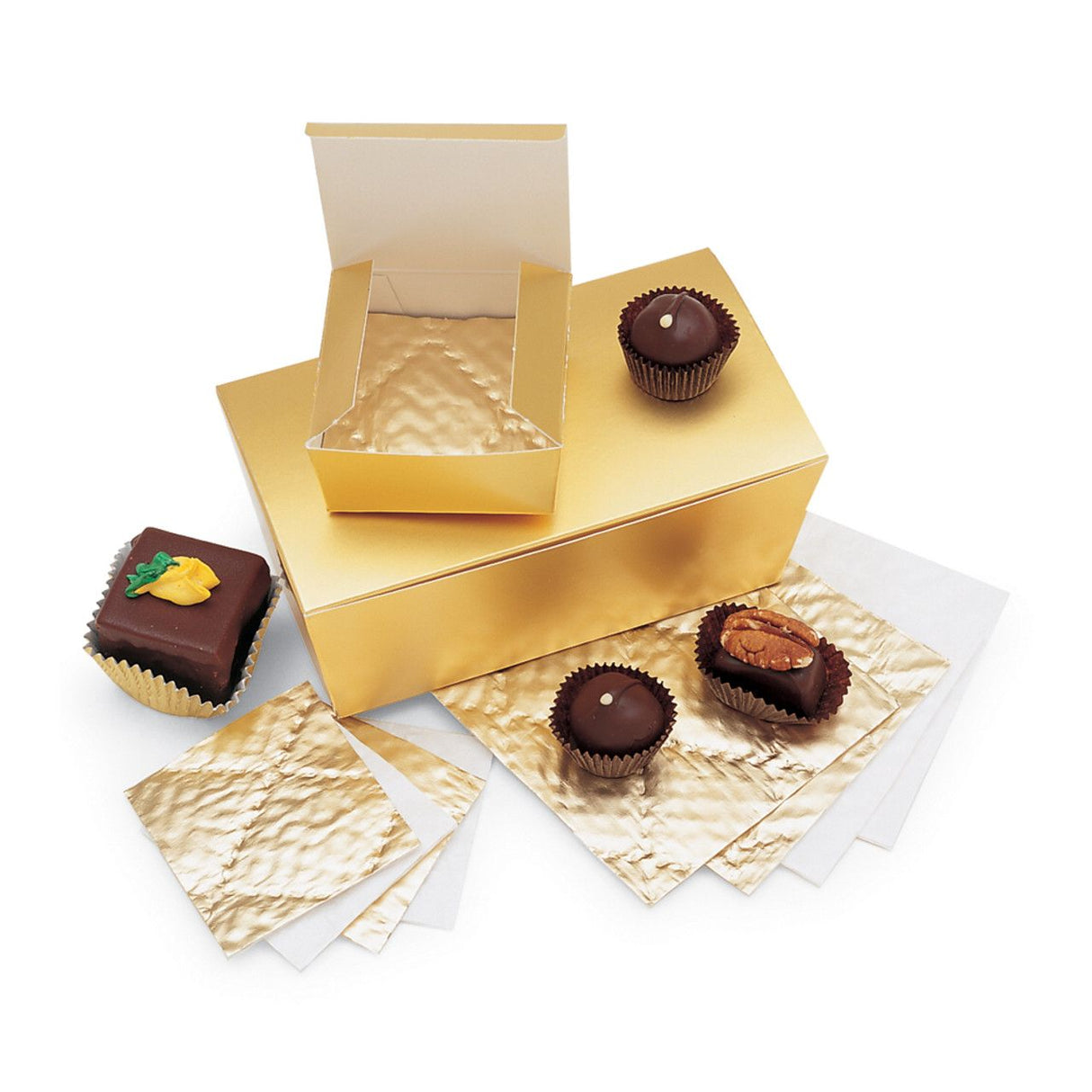 Gold - Ballotin Candy Pad - (1/4 lb) 4-1/4 x 2-11/16"