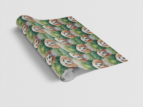 White & Walnut Majesty - Clumber Spaniel Wrapping Paper