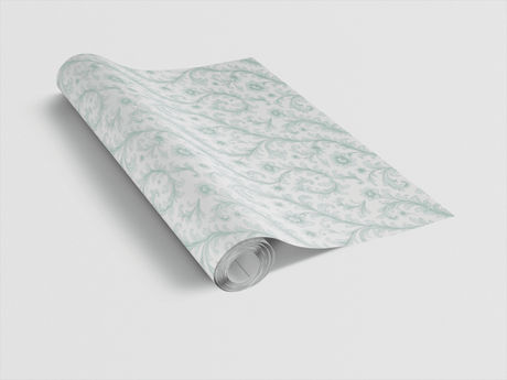 Mint Whisper Baroque - Baroque Filigree Wrapping Paper