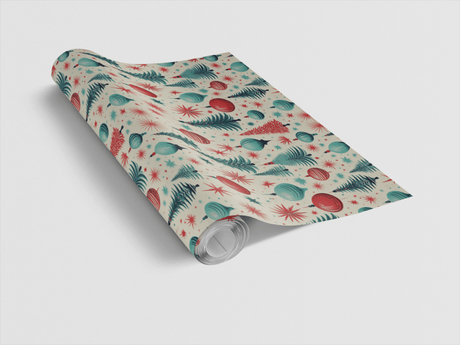 Midmod Merriment - Christmas Ornaments Wrapping Paper