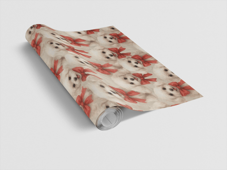 Cotton Drift, Merry Haze - Watercolor Hearts Wrapping Paper