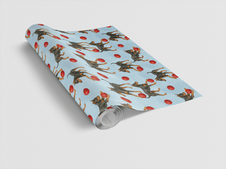 Holiday Vigil, Heart Aglow - Pinscher Wrapping Paper