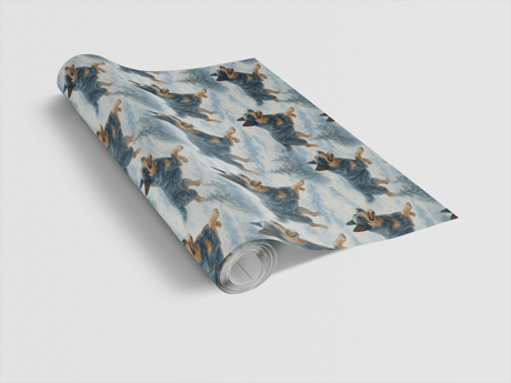 Holly Trails and Loyal Tails - Watercolor Hearts Wrapping Paper