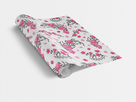 Red Flower Power Wrapping Paper