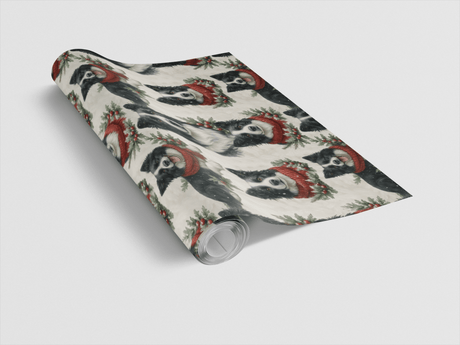 Bright Eyes, Holiday Hustle - Border Collie Wrapping Paper