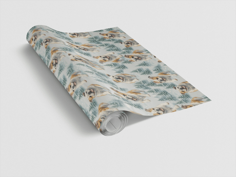 Winter Woof Trail - Bulldog Wrapping Paper