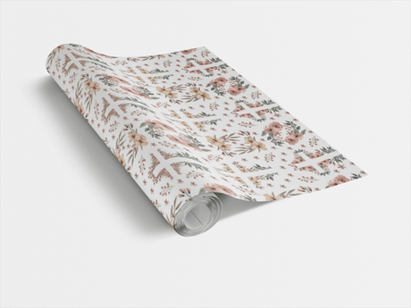 Easter Floral Cross - Earth Tone Wrapping Paper