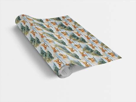 Golden on the Slopes - Golden Retriever Wrapping Paper
