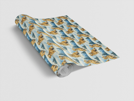 Golden in the Snow - Golden Retriever Wrapping Paper