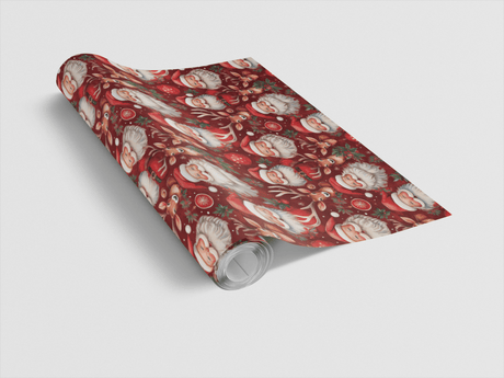 Holiday Hoopla with Santa - Christmas Ornaments Wrapping Paper